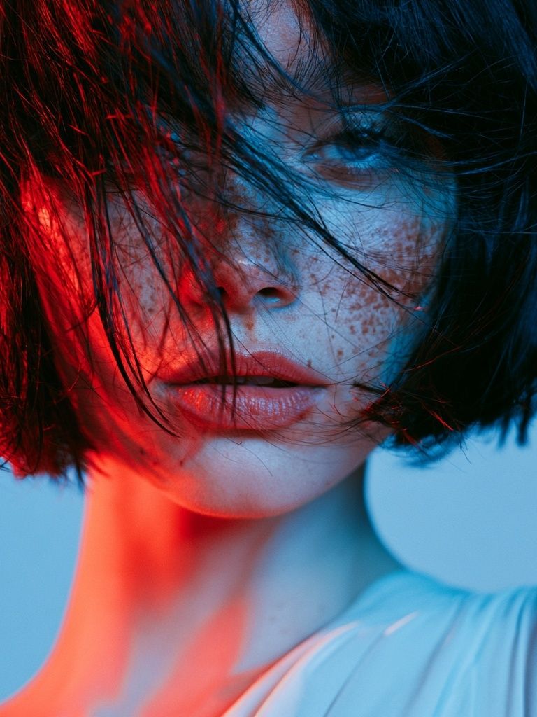 Neon Portrait Photography Poster. poster — photography art