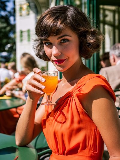 Retro Cocktail Portrait Poster. poster print