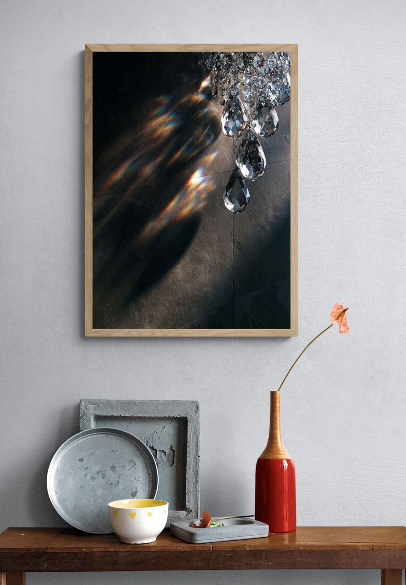 Crystal Chandelier Light Poster. — room view 3