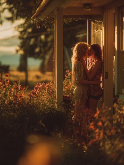 Golden Hour Kiss Photography Poster. poster