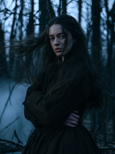 Misty Forest Portrait Print. poster