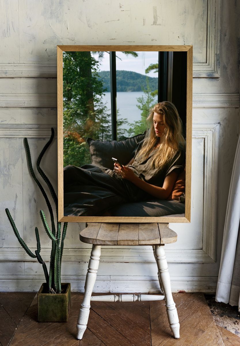 Lakeside Window Portrait Photography Poster. — room view 1