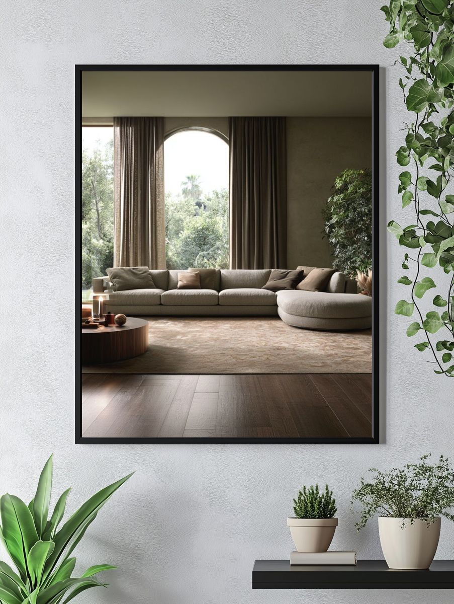 Serene Modern Living Room Photography Poster. — room view 4