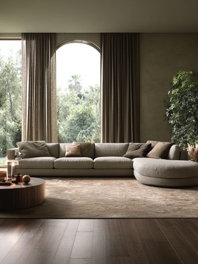 Serene Modern Living Room Photography Poster. poster
