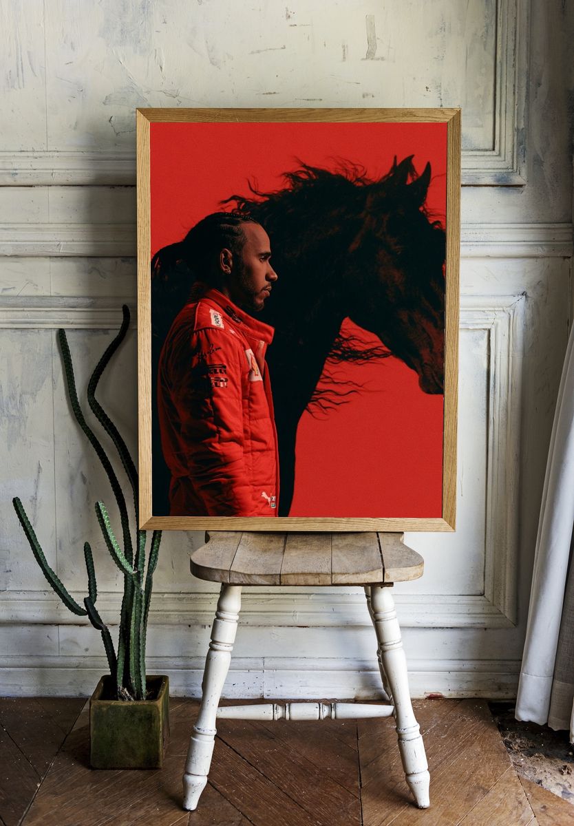 Red Racing Portrait Poster. — room view 1