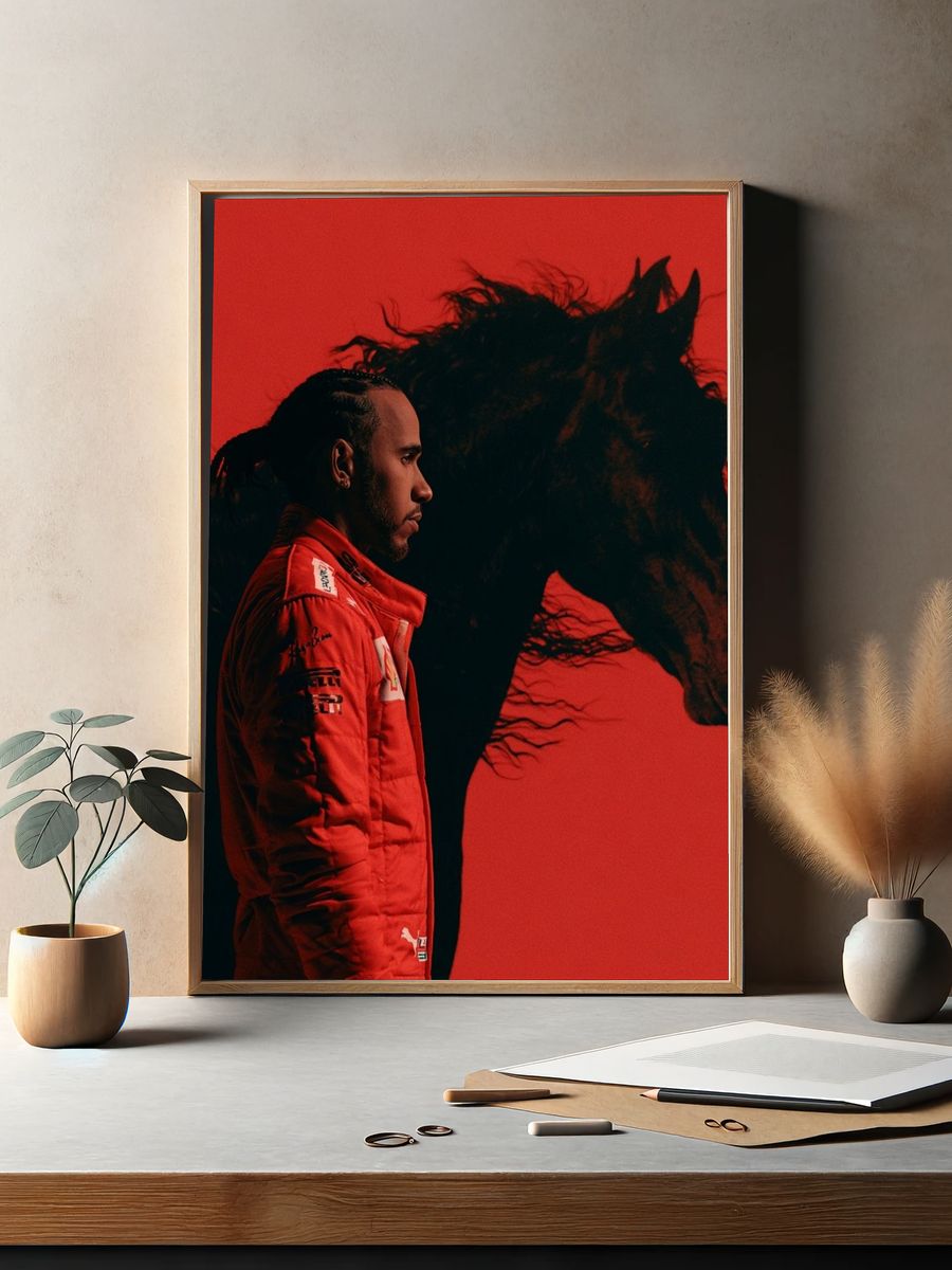 Red Racing Portrait Poster. — room view 2