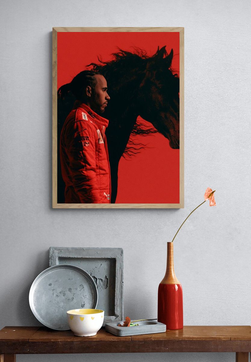 Red Racing Portrait Poster. — room view 3