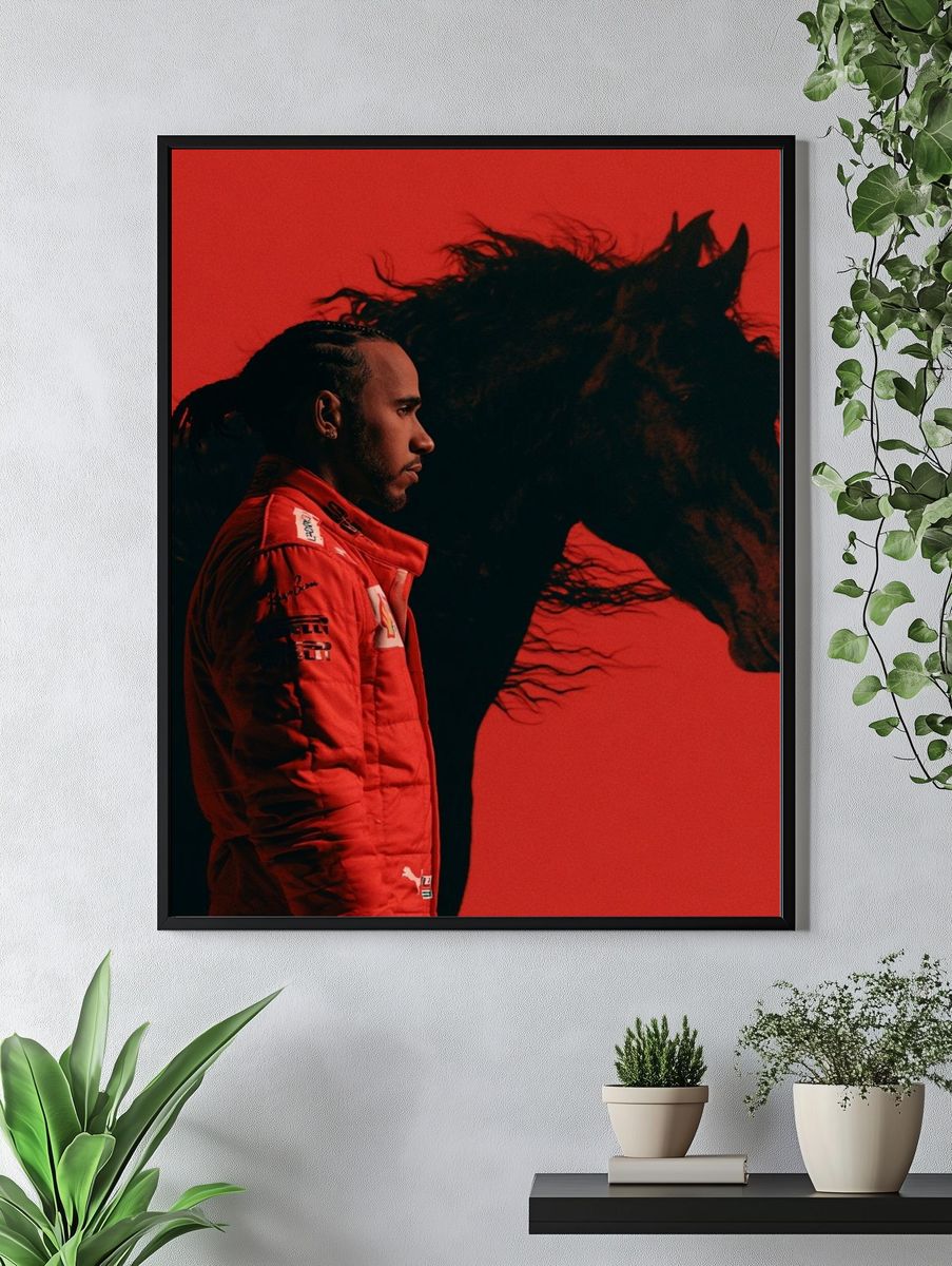 Red Racing Portrait Poster. — room view 4