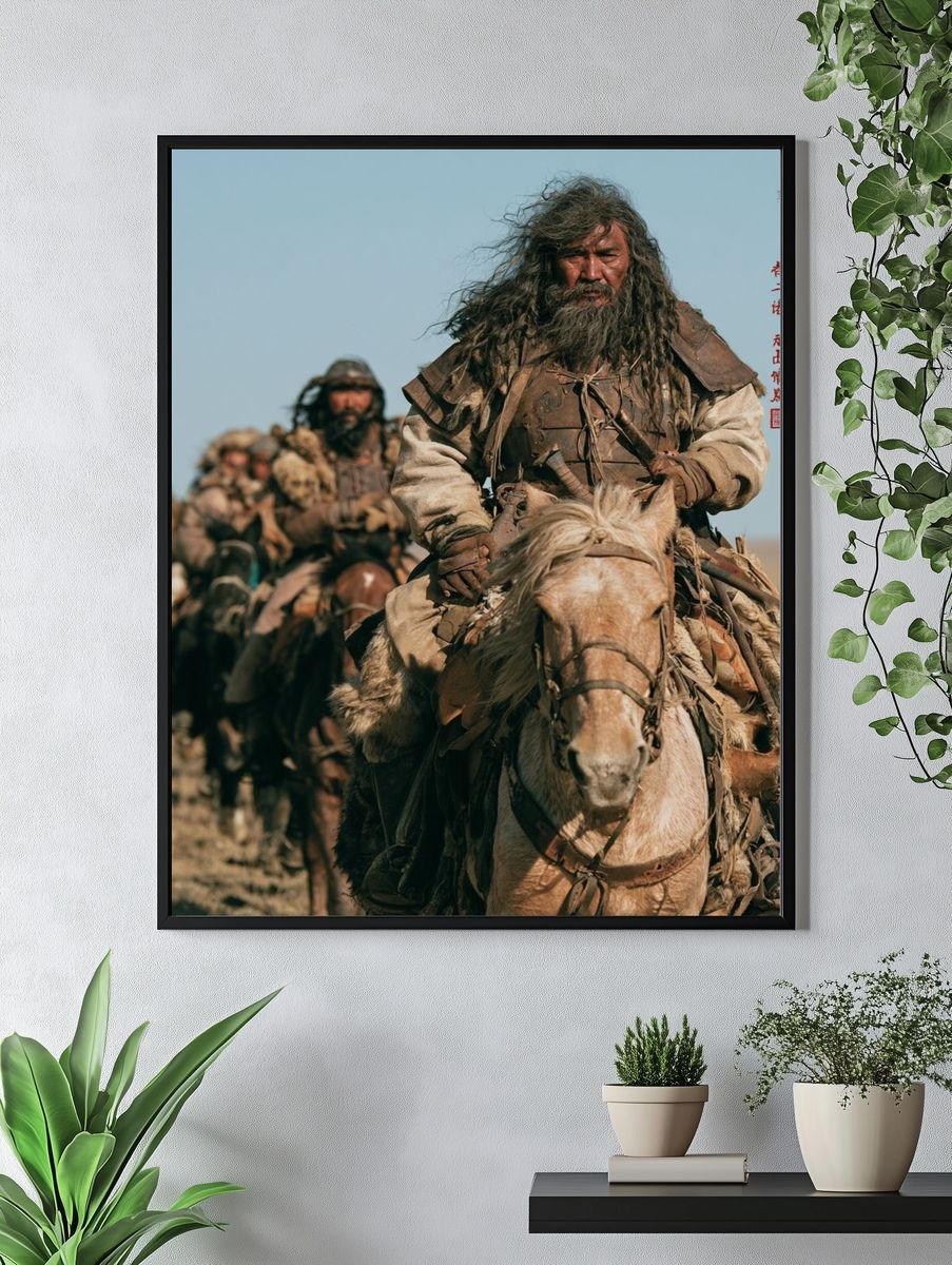 Nomadic Horse Riders Photography Poster. — room view 4