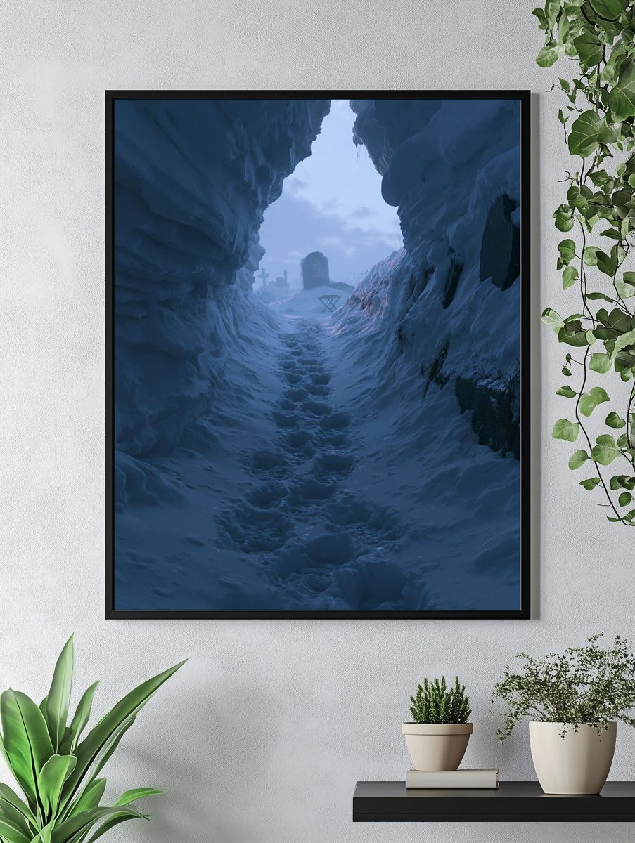 Frozen Pathway Cemetery Poster. — room view 4