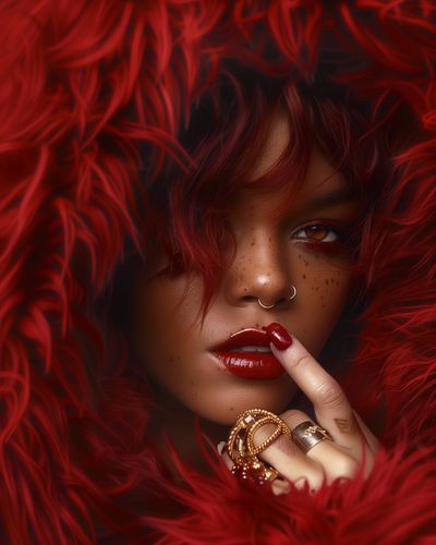Red Velvet Portrait Print.