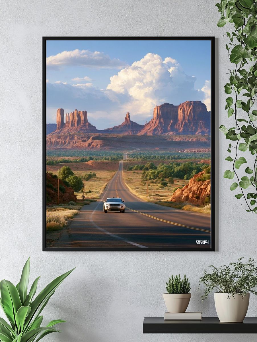 Desert Highway Landscape Poster. — room view 4