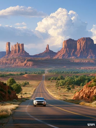 Desert Highway Landscape Poster. poster print
