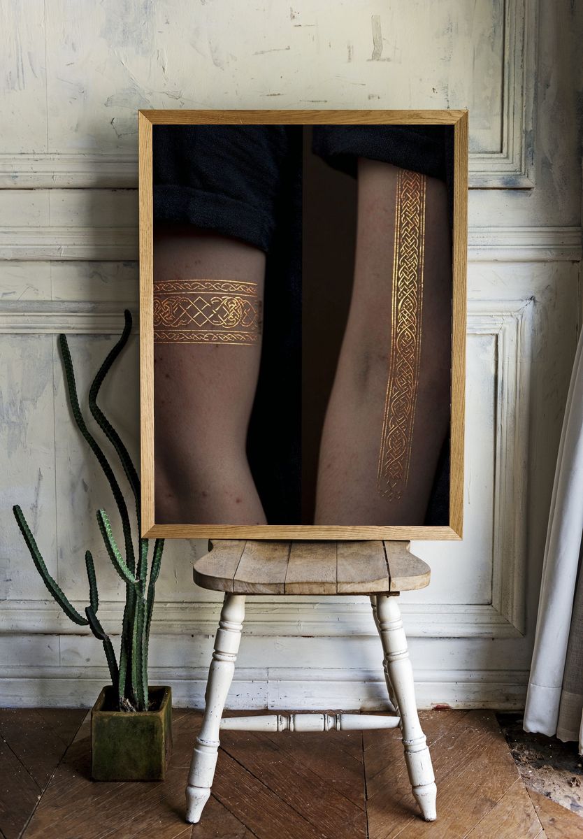 Golden Celtic Arm Bands Photography Print. — room view 1