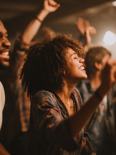 Concert Crowd Joy Photography Poster. poster print