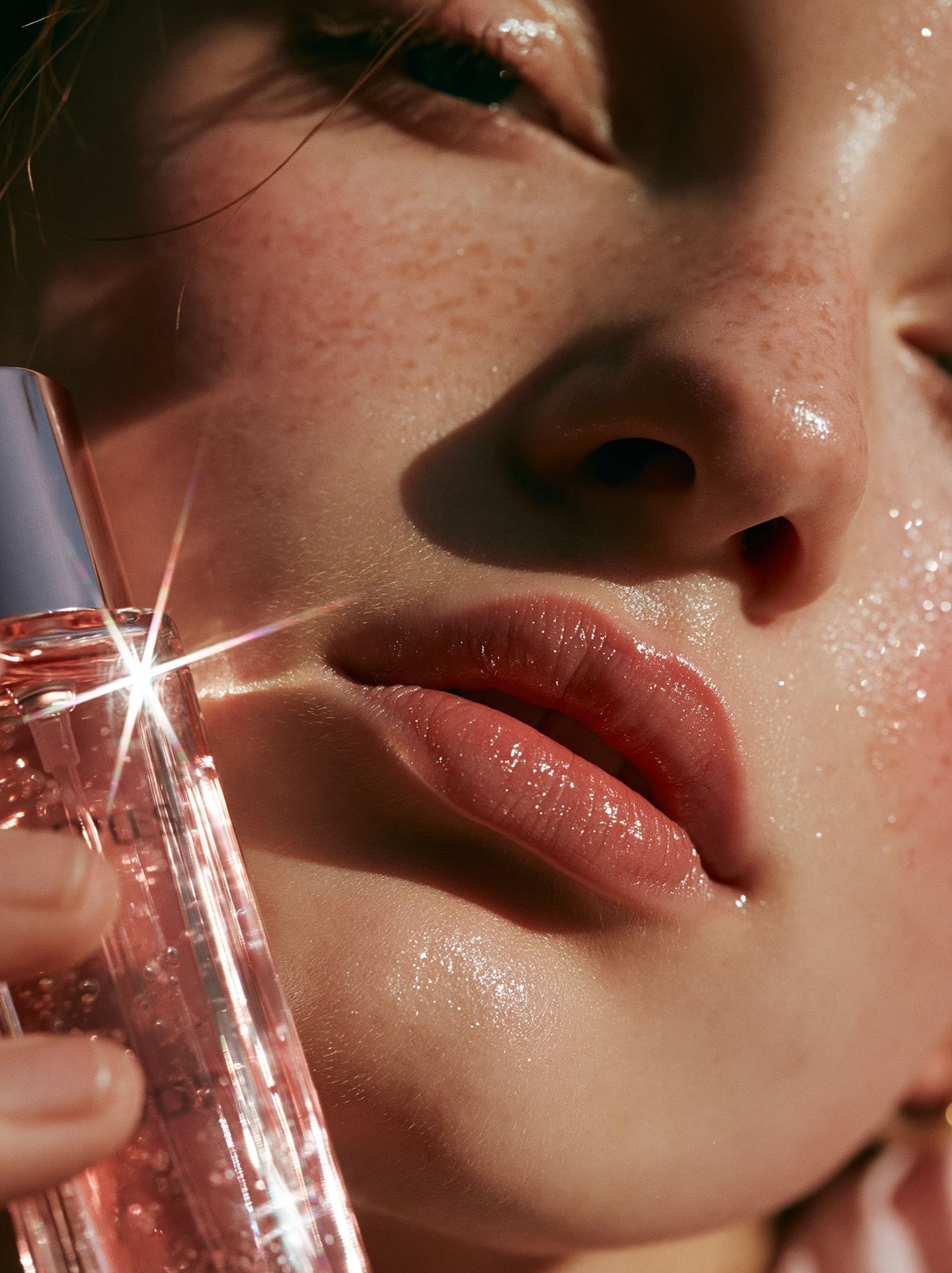 Glossy Beauty Close-Up Poster. poster — photography art
