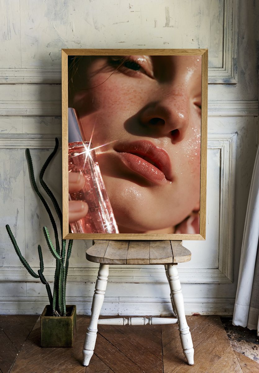 Glossy Beauty Close-Up Poster. room preview