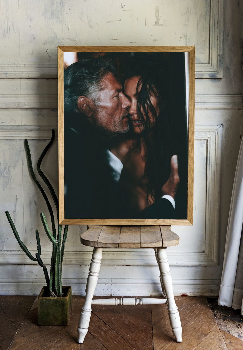 Intimate Couple Portrait Print. — room view 1