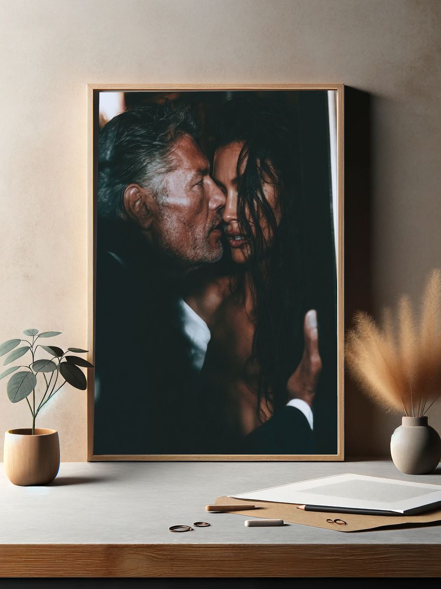 Intimate Couple Portrait Print. — room view 2