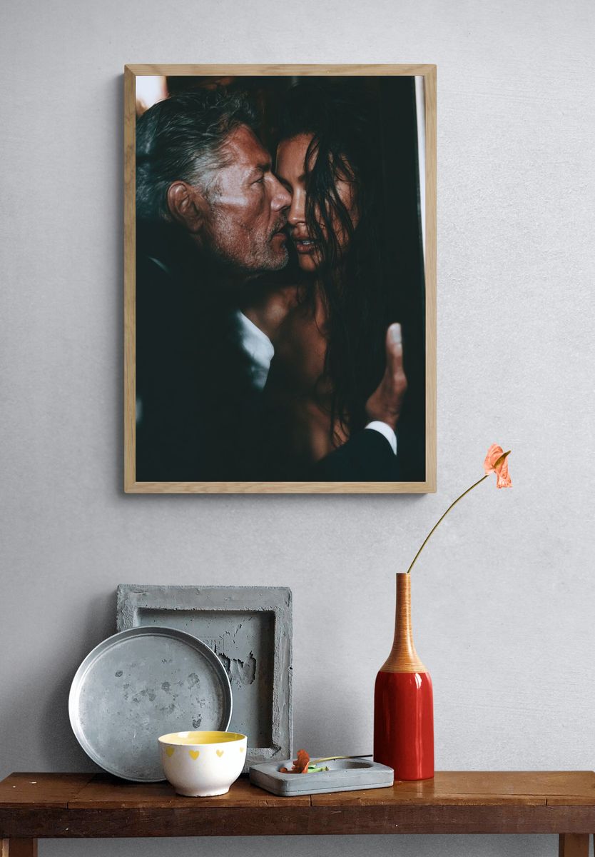Intimate Couple Portrait Print. — room view 3