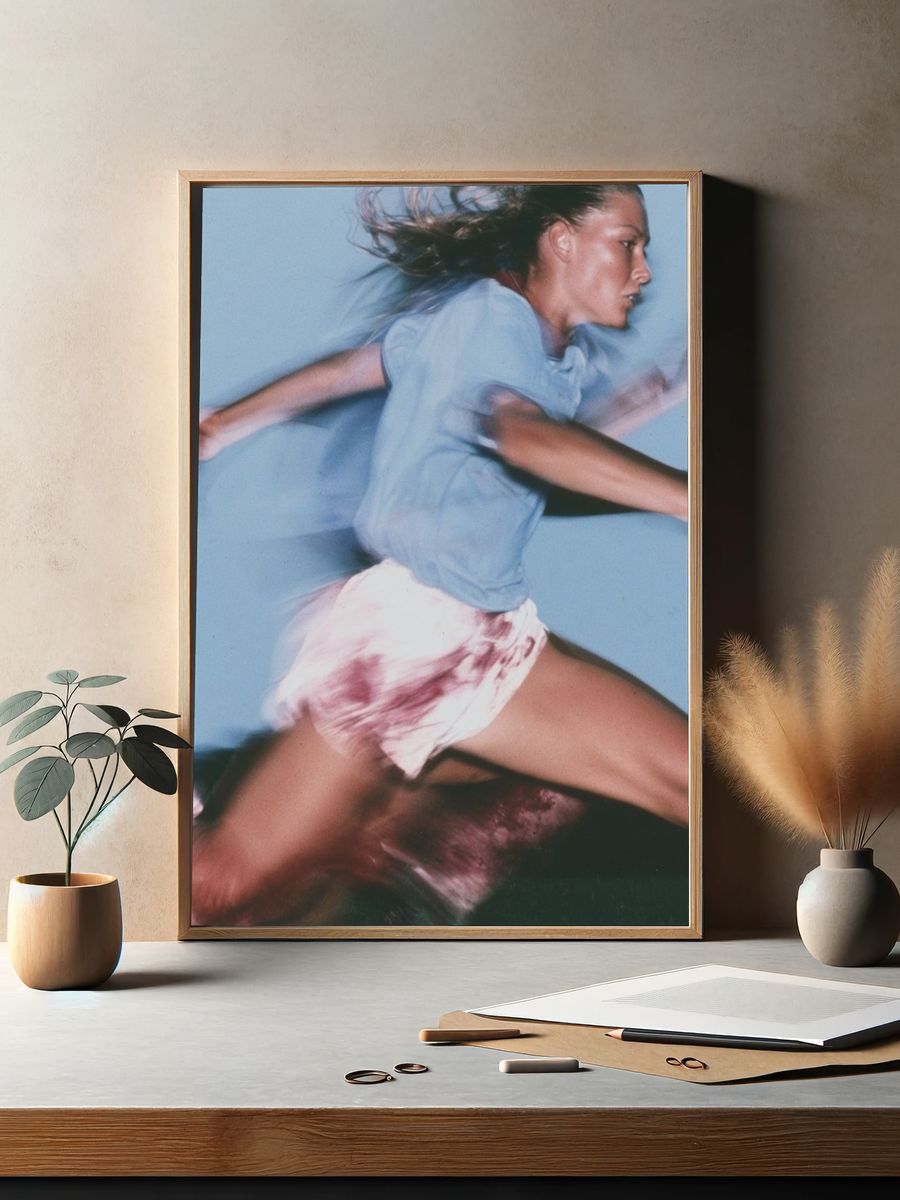 Blurred Runner Fashion Photography Poster. — room view 2