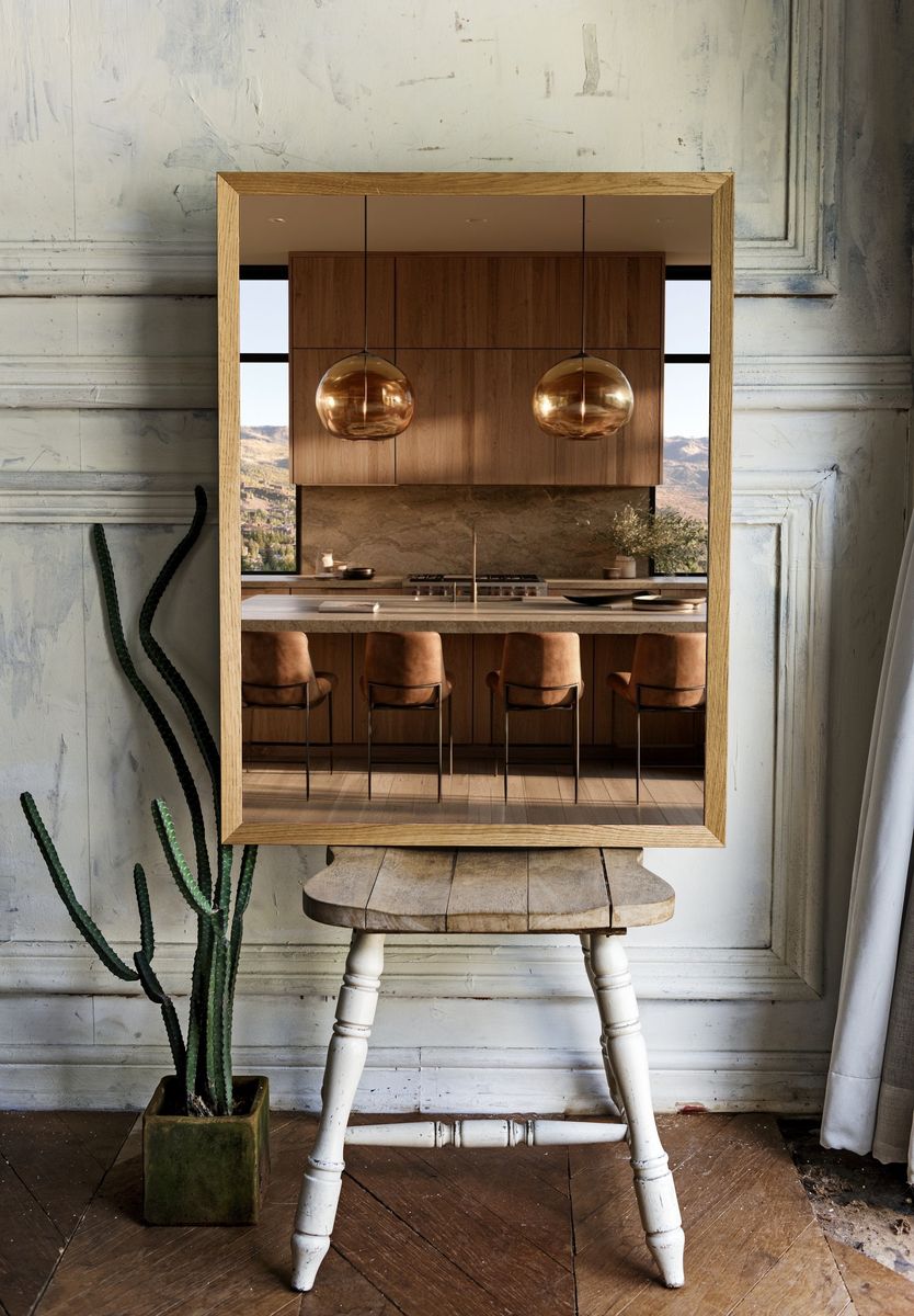 Modern Wood Kitchen Interior Print. — room view 1