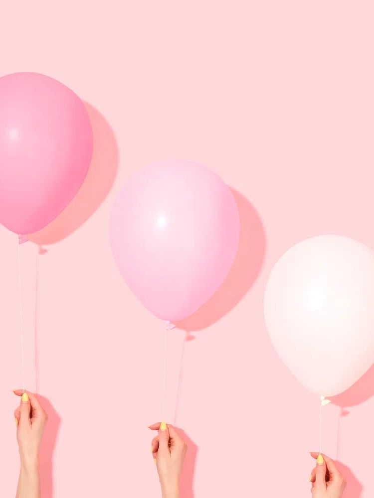 Ombre pink balloons. poster — photography art