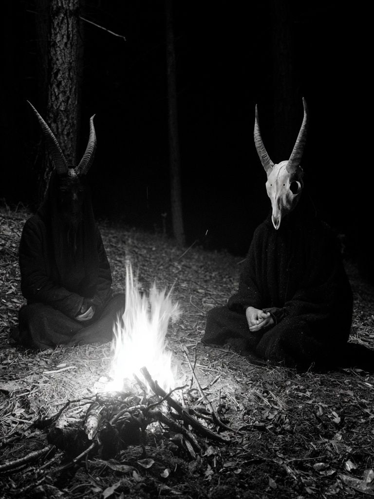 Horned Ritual Forest Poster. poster detail