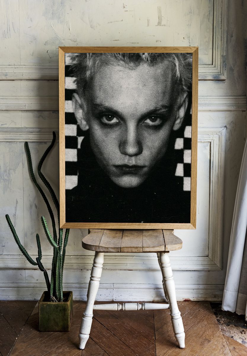 Gothic Portrait Black-White Poster. — room view 1