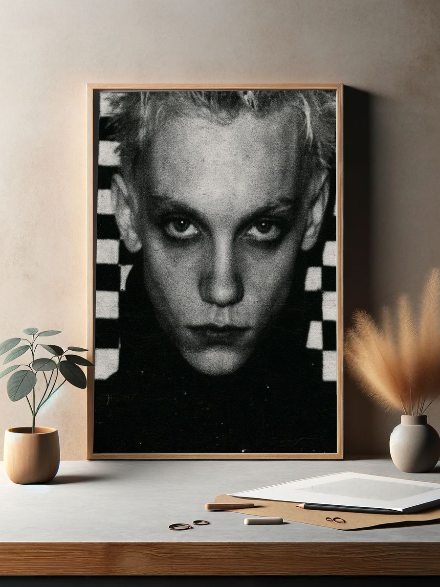 Gothic Portrait Black-White Poster. — room view 2