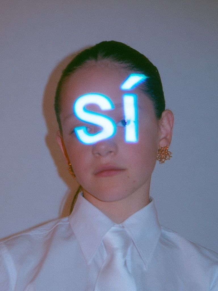 Neon Si Portrait Poster. poster detail