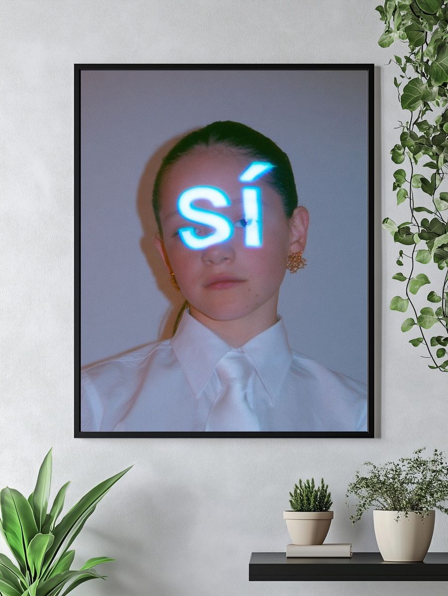 Neon Si Portrait Poster. — room view 4