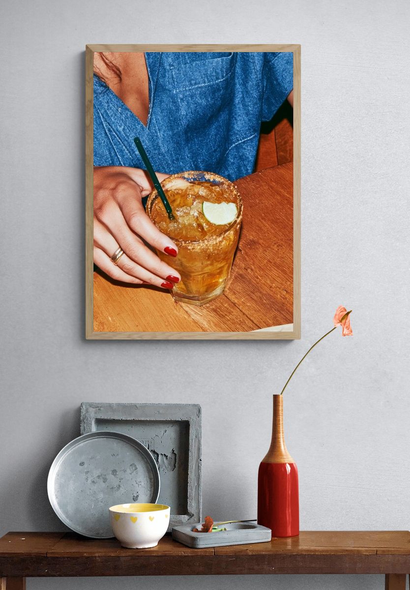 Cocktail Hand Portrait Photography Poster. — room view 3