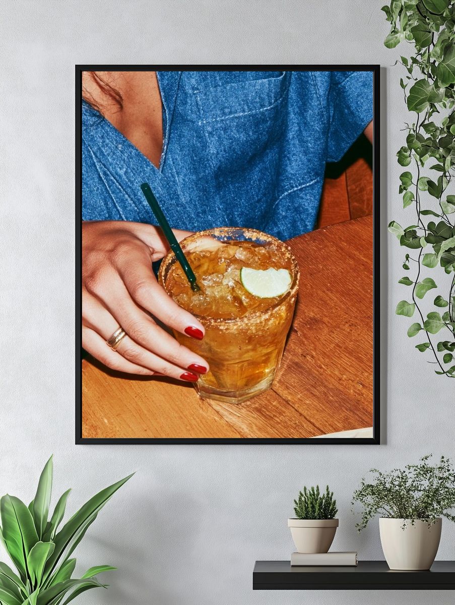 Cocktail Hand Portrait Photography Poster. — room view 4