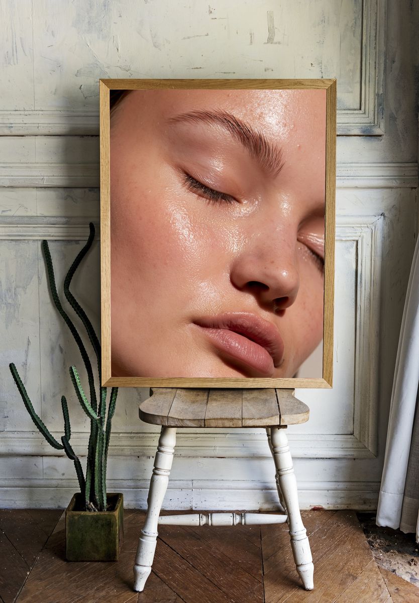 Serene Beauty Close-Up Photography Poster. room preview