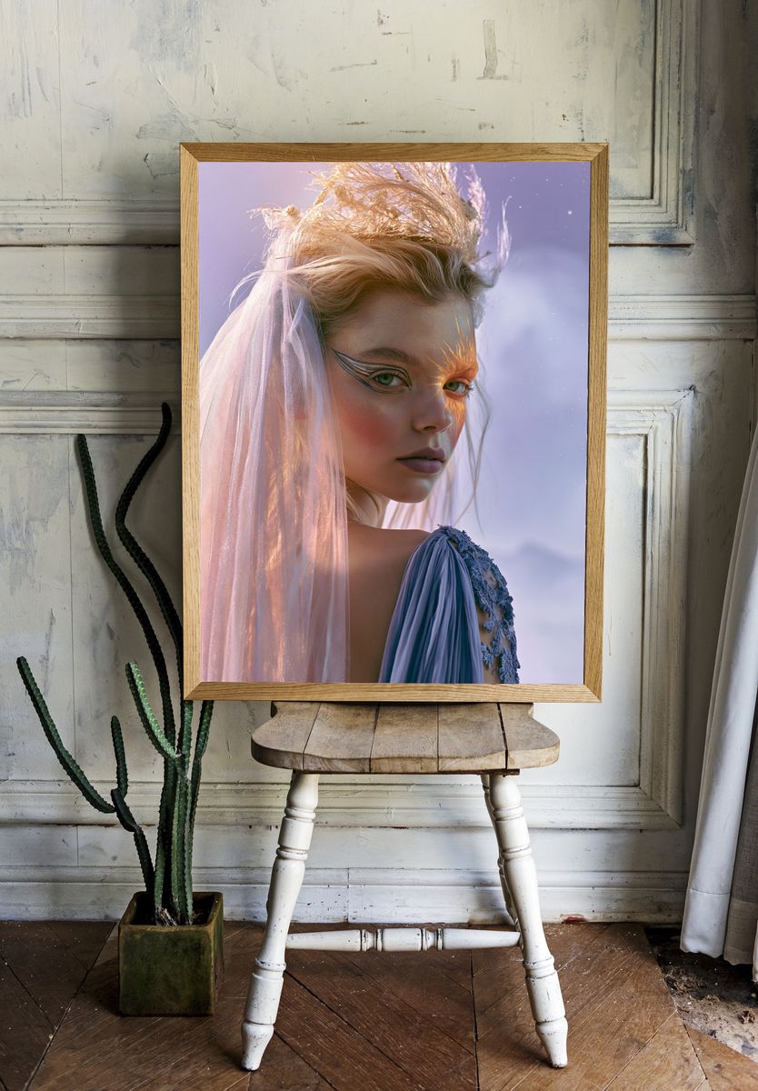Celestial Portrait Fashion Poster. — room view 1