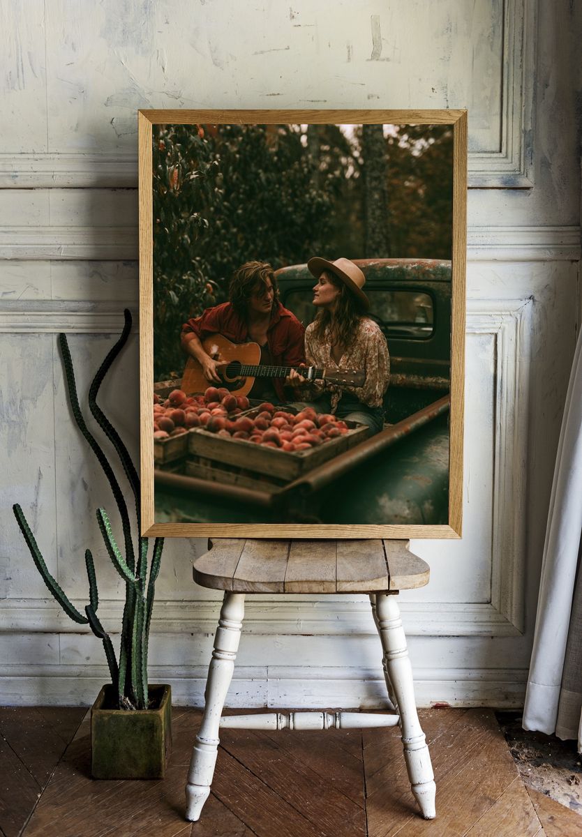 Rustic Truck Serenade Photography Poster. — room view 1