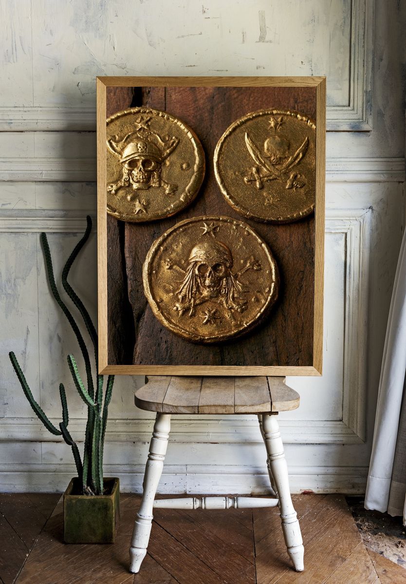 Pirate Gold Coins Photography Print. — room view 1