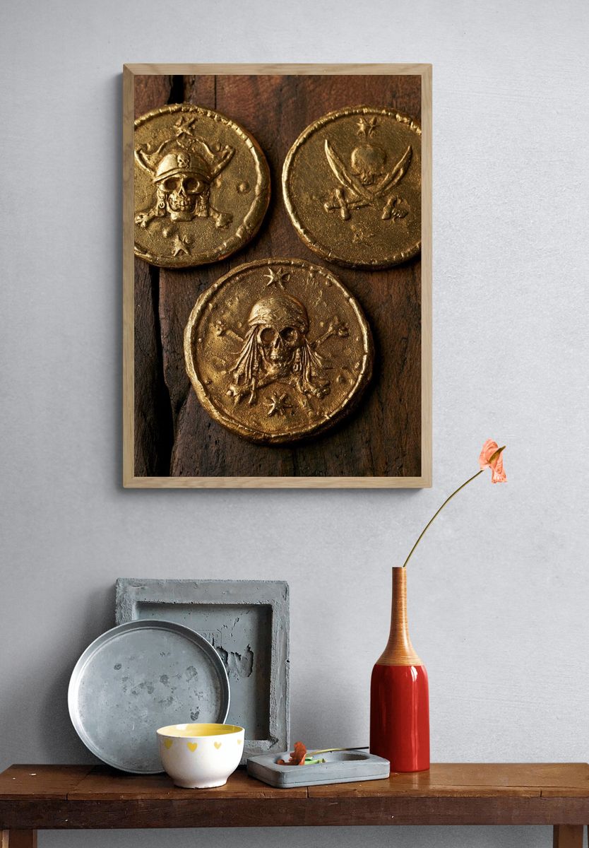 Pirate Gold Coins Photography Print. — room view 3