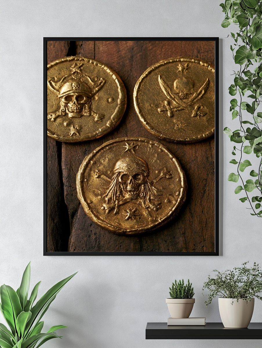 Pirate Gold Coins Photography Print. — room view 4