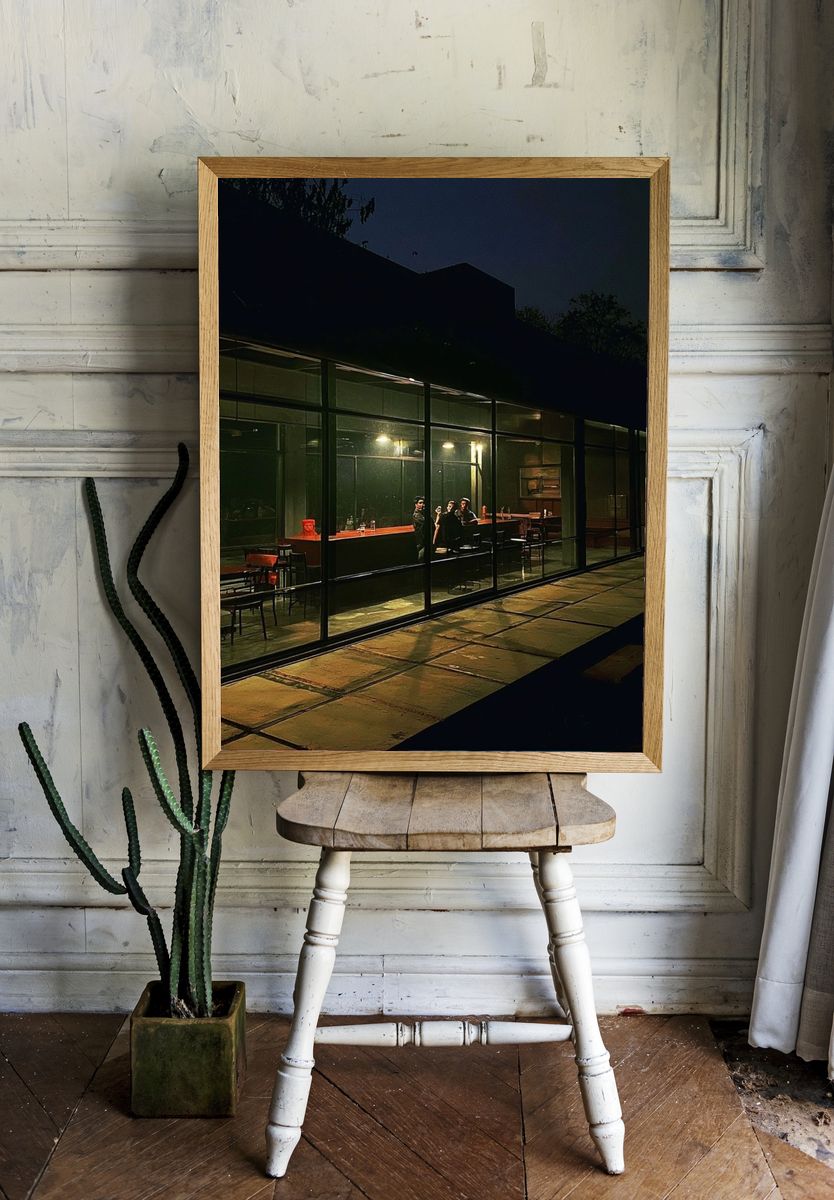 Midnight Glass House Photography Poster. — room view 1