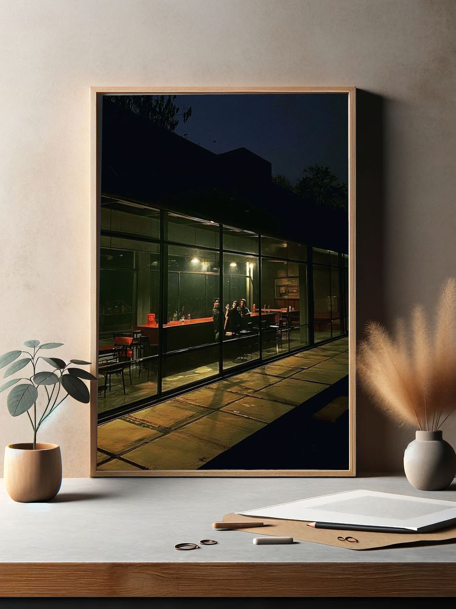 Midnight Glass House Photography Poster. — room view 2