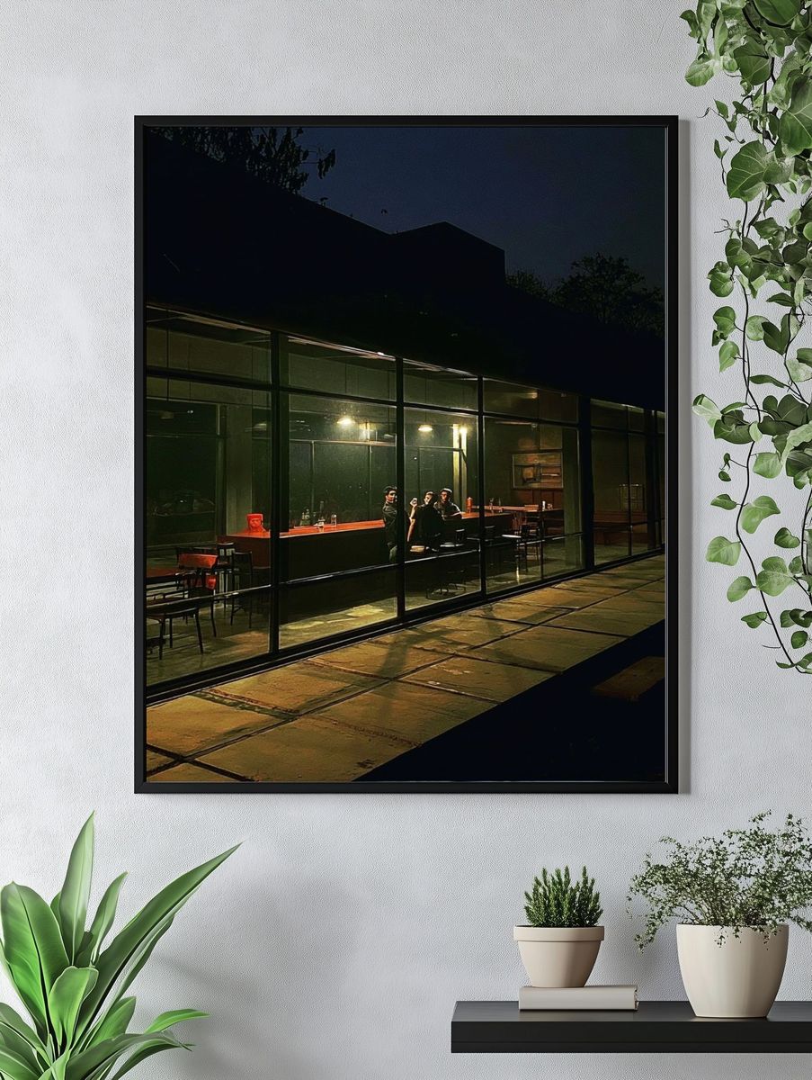 Midnight Glass House Photography Poster. — room view 4