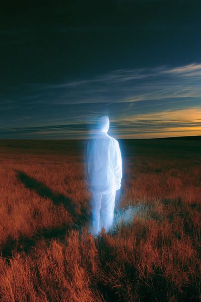 Ghostly Figure at Dusk Poster. poster print