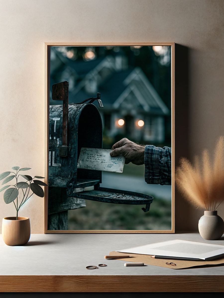 Rustic Mailbox Delivery Photography Poster. — room view 2