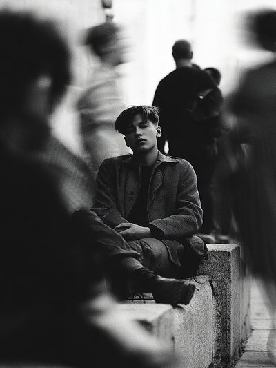 Urban Solitude Black-White Poster.