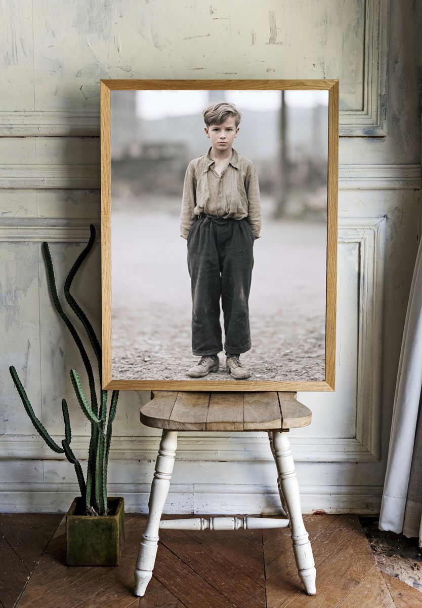 Vintage Boy Portrait Poster. room preview