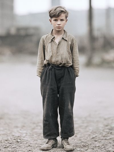 Vintage Boy Portrait Poster. poster