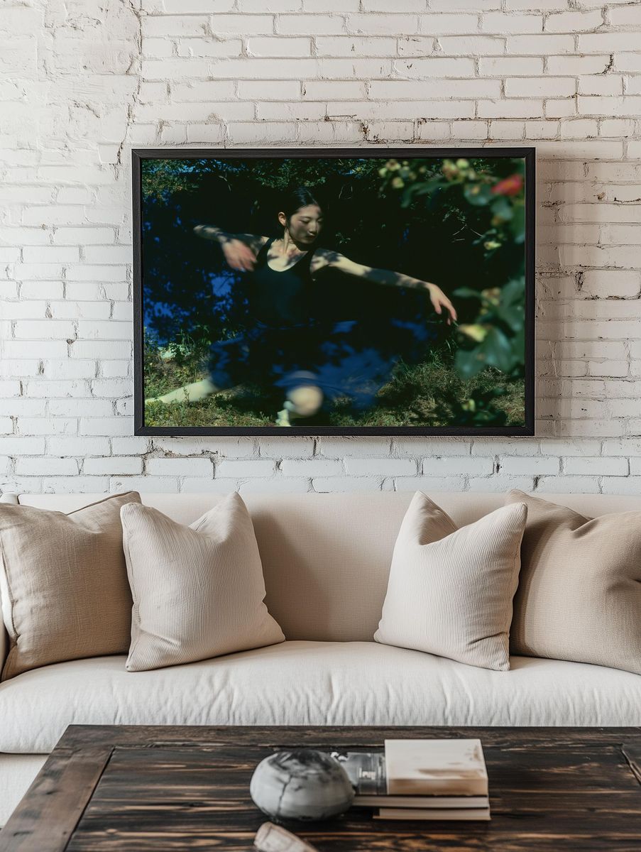 Dancer in Garden Shadows Poster. room preview
