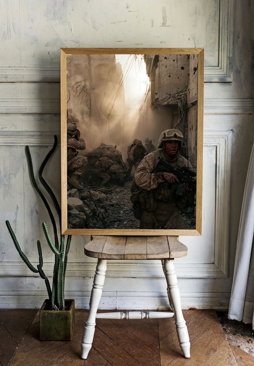 Urban Combat Photography Poster. — room view 1